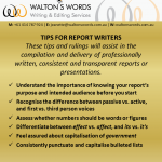 Tips for report writers